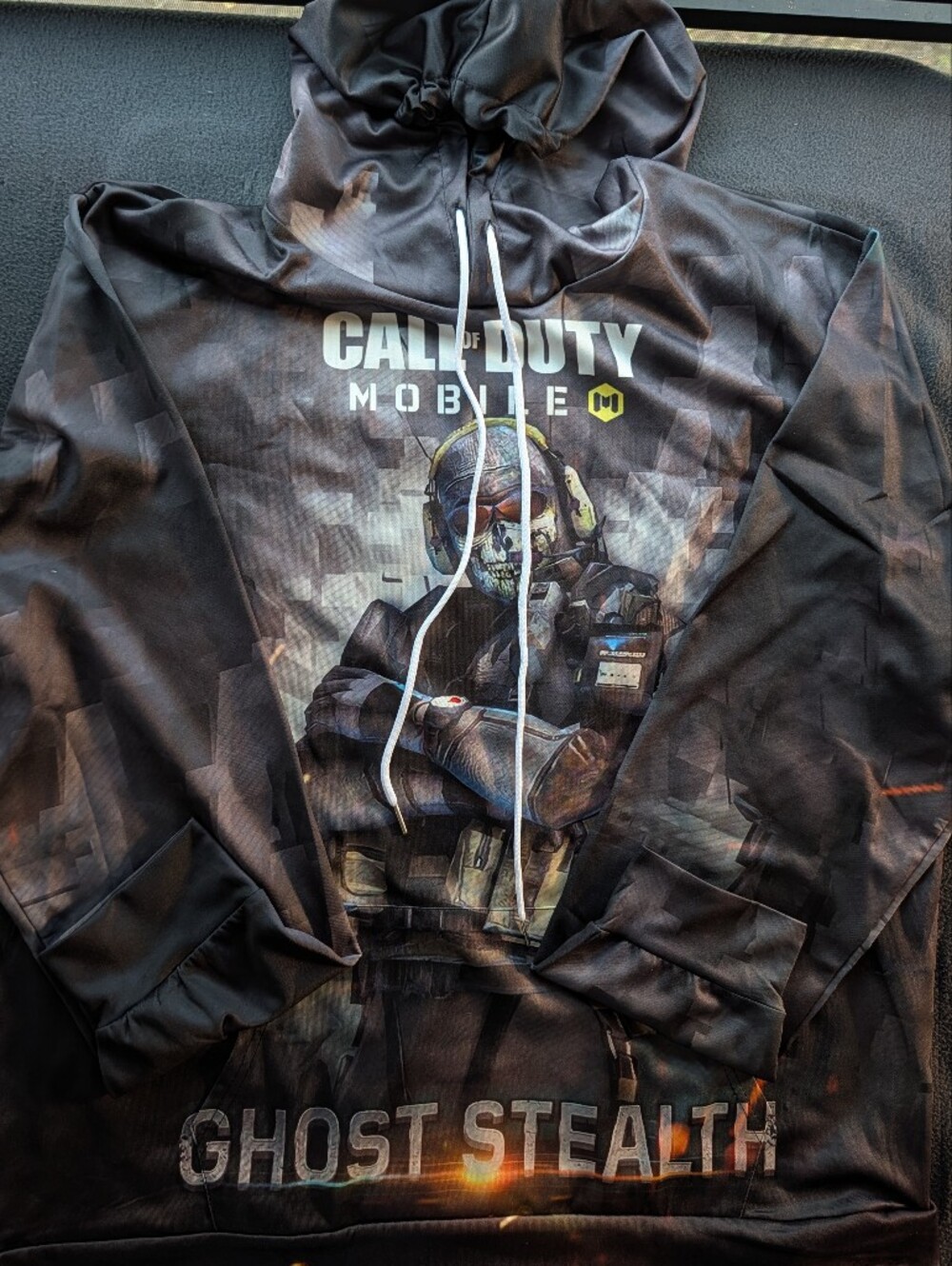Call of Duty Mobile "Ghost Stealth" Black Graphic Hoodie